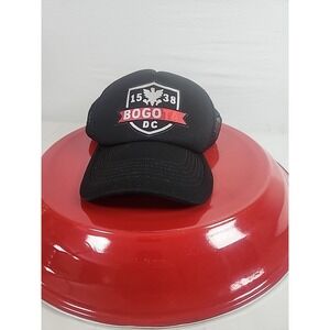 Unidex Trucker Cap Red Embroidered Bogota DC 1538 Hat One Size